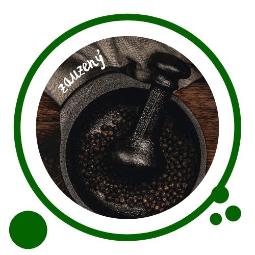 zauzený kampotský pepř kategorie
